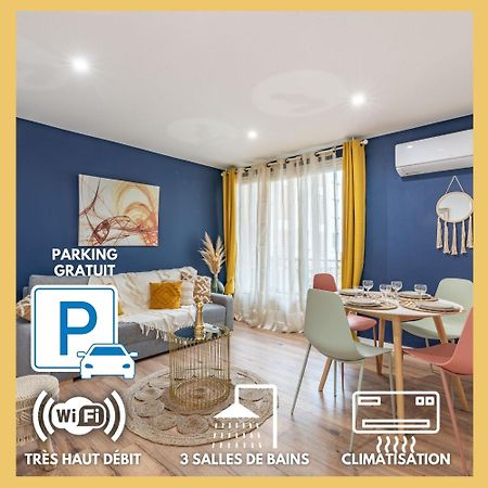 Amja Proche Clinique Saint-Roch Apt 3 Chambres 3 Salles De Bain Parking Gratuit Ideal Famille Groupe Coworking 10 Min Centre Ville 10 Min Plage 5 Min Sortie Autoroute Montpellier Extérieur photo